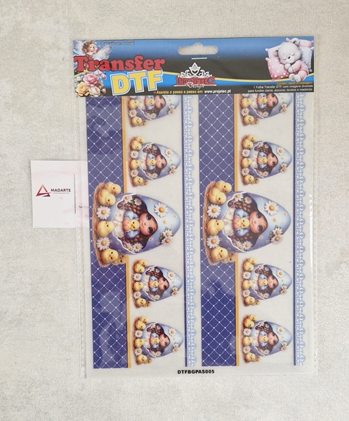 PROJETEC| TRANSFER DTF BARRADINHO GNOMO DE PÁSCOA A4