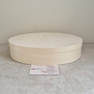CAIXA EM BALSA OVAL  26CMX16CM X 6CM ALT