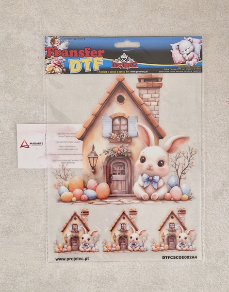 PROJETEC| TRANSFER DTF COELHO DE PÁSCOA A4