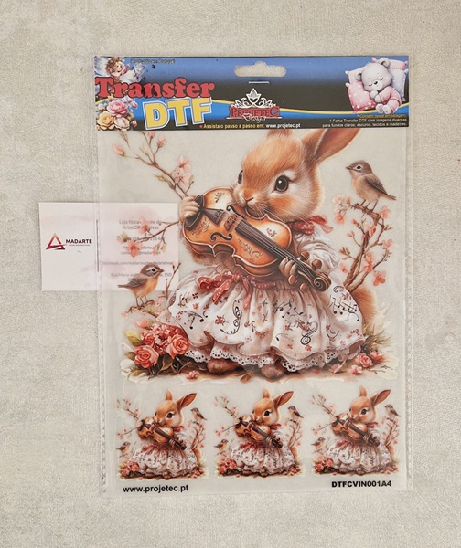 PROJETEC| TRANSFER DTF COELHINHO VINTAGE A4