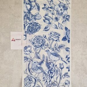 TRANSFER UV FLORES AZUIS  30X15 CM