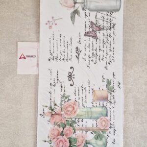 TRANSFER UV FLORES E ESCRITA  28X14 CM