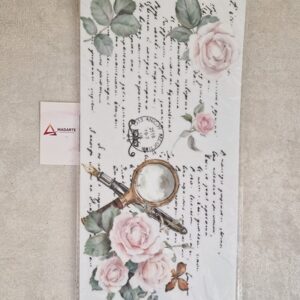 TRANSFER UV FLORES E ESCRITA  28X14 CM