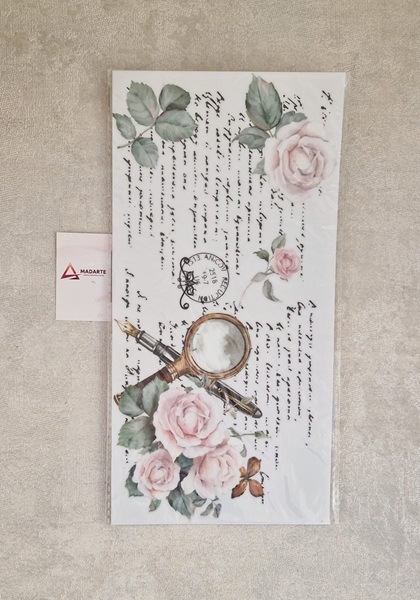 TRANSFER UV FLORES E ESCRITA 28X14 CM