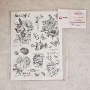 TRANSFER UV FLORES  15X20 CM