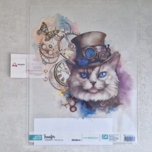 ARTIS DECOR| TRANSFER VINTAGE CAT   25X30CM