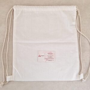 MOCHILA BRANCA 100% ALGODÃO 140GR. 33X38CM