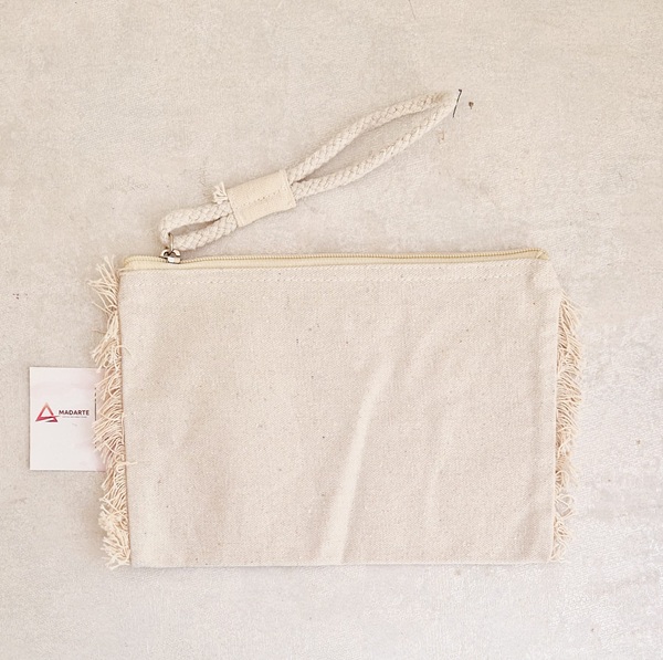 NECESSAIRE COM FRANJAS 100% ALGODÃO 340G 23X15CM