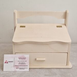 MADEIRA| CAIXA COSTURA 2 TAMPAS PEQUENA 21x21x19CM