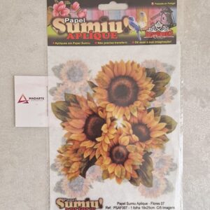 PROJETEC| PAPEL SUMIU APLIQUE- FLORES 07 -19X25CM