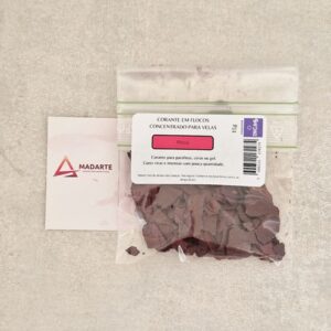 CORANTE EM FLOCOS PARA VELAS 15GR ROSA