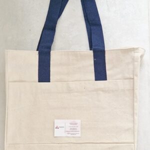 SACO DE ALGODÃO COM ASAS COLORIDAS 38X36X10CM