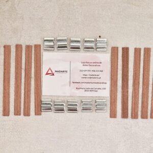 PAVIO DE MADEIRA COM SUPORTE METÁLICO 10UNID.  10CM