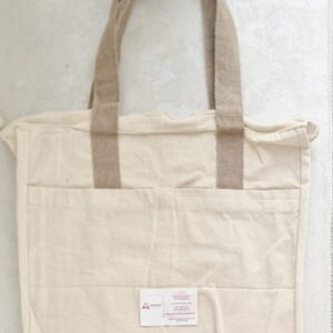 SACO DE ALGODÃO COM ASAS COLORIDAS 38X36X10CM