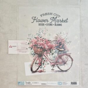 ARTIS DECOR| TRANSFER FLOWER BIKE 25X30CM
