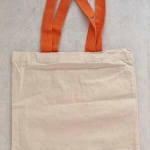SACO DE ALGODÃO COM ASAS COLORIDAS LARANJA  39X36X9CM