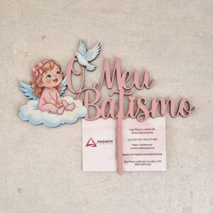ESPETO MENINA 18X14X0.3CM MDF BRANCO