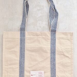 SACO 100% ALGODÃO COM RISCAS AZUIS 44X38X20CM