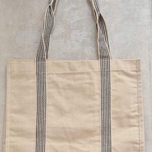 SACO 100% ALGODÃO COM RISCAS PRETAS 44X38X20CM