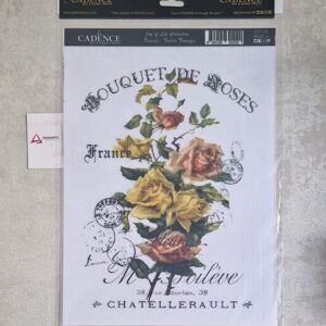 CADENCE| PAPEL TRANSFER BOUQUET DE ROSES  21X30CM