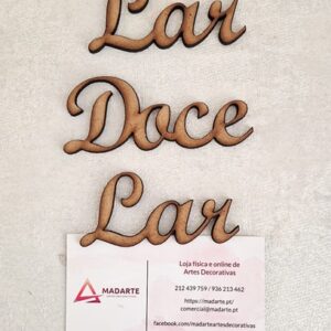 MDF| PALAVRA LAR DOCE LAR