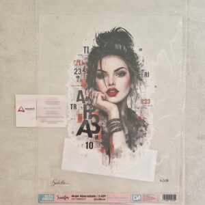 ARTIS DECOR| TRANSFER MUJER ABECEDÁRIO 25X30CM