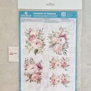 ARTIS DECOR| TRANSFER UV PREMIUM RAMOS FLORAIS 20X25CM