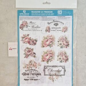 ARTIS DECOR| TRANSFER UV PREMIUM RAMOS FLORAIS 20X25CM