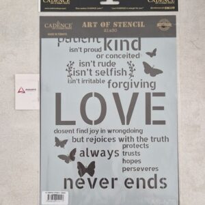 STENCIL CADENCE  LOVE  21X30CM