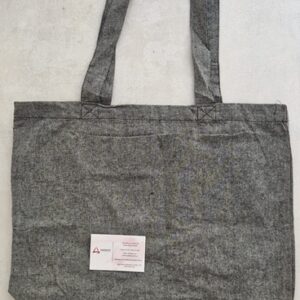SACO DE ALGODÃO RECICLADO CINZA 44X38X16.5CM
