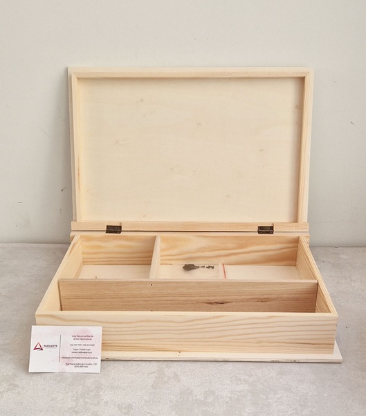 MADEIRA| CAIXA DE BATIZADO LIVRO 25.5X8X38CM