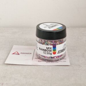JESMONITE GLITTER CHIPS  MIX ARCO-IRIS  30GRS