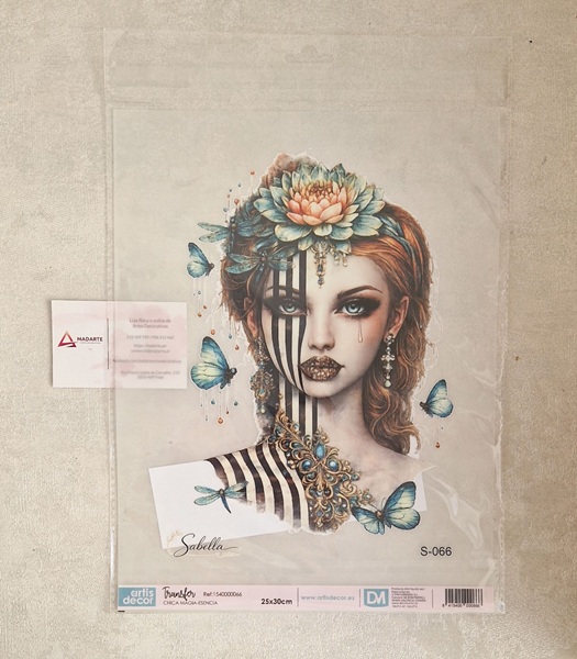 ARTIS DECOR| TRANSFER CHICA MAGIA- ESSENCIA 25X30CM