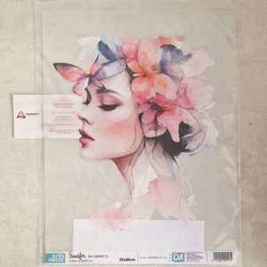ARTIS DECOR| TRANSFER  DAMA ACUARELA 4  25X30CM