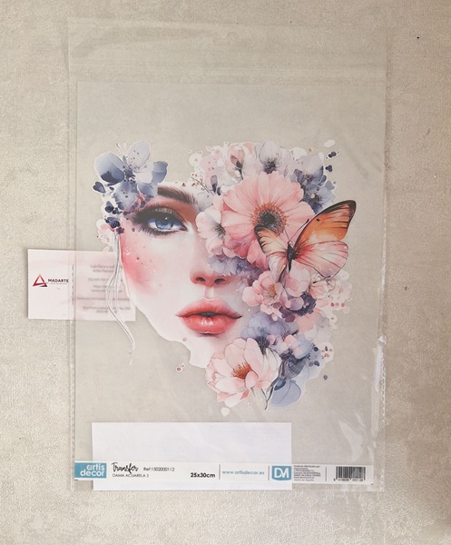 ARTIS DECOR| TRANSFER DAMA ACUARELA 3 25X30CM