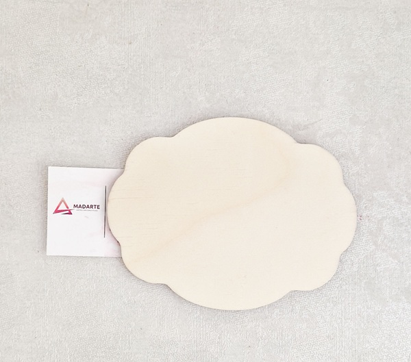 MADEIRA| PLACA RECORTADA LISA 15.5X12CM