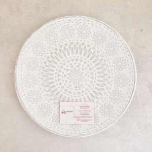 MDF| PRATO MANDALA COM RELEVO 29CM