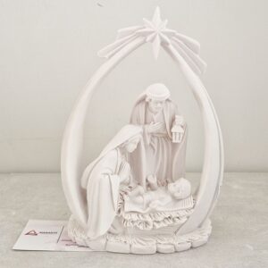 MARFINITE| SAGRADA FAMILIA COM ARO E ESTRELA  20.5X15CM