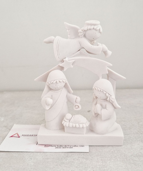 MARFINITE| SAGRADA FAMILIA COM ANJO 12X9CM