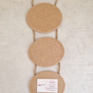 MDF| CONJUNTO DE 3 PLACAS OVAIS 41X15CM