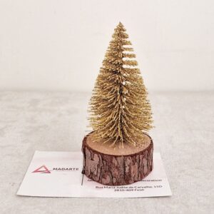 STAFIL| PINHEIRO DE NATAL OURO COM GLITTER  9CM