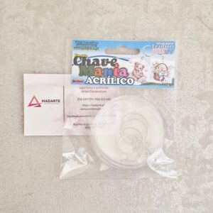 ACRILICO| PORTA CHAVES REDONDO 6CM 4 UNID